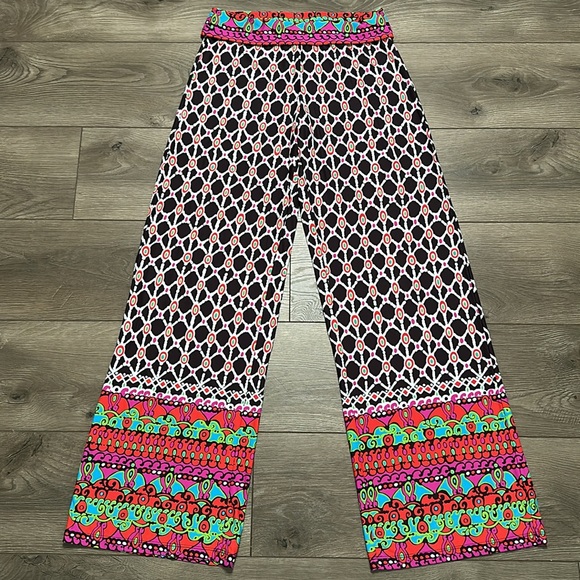 Trina Turk Venice Beach Wide Leg Palazzo‎ Pants Multicolor Size Small - Picture 1 of 11